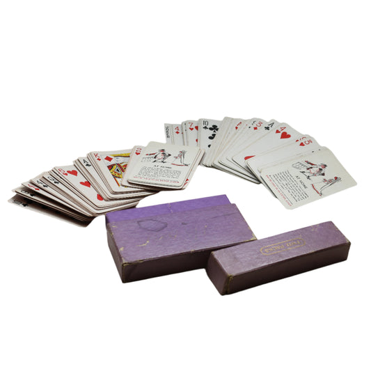 Vintage "We They" Playing Cards – Two-Pack Bridge Set, Gold Edges!