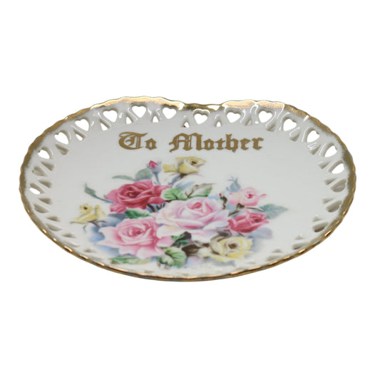 Vintage "To Mother" Decorative Porcelain Dish – Heartfelt Keepsake!