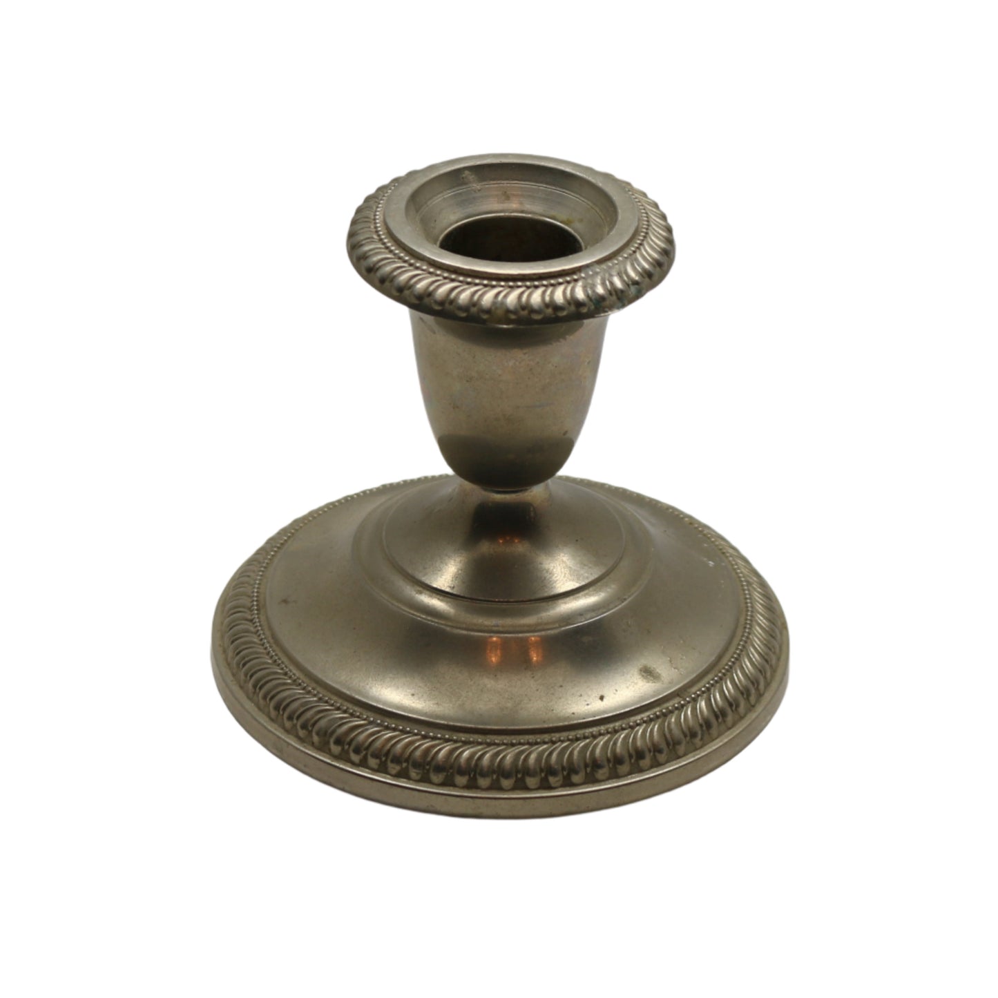 Vintage Pair of Pewter Candle Holders – Elegant Rustic Charm!
